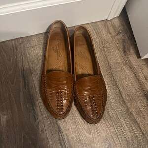 Giorgio Brutini Le Glove Woven Leather Loafers - Brown Penny Loafers 12D